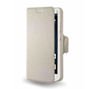 CUSTODIA FLIP ORIZZONTALE SIMILPELLE per HUAWEI P9 PLUS CON INTERNO IN TPU SILICONE, STAND E PORTA CARTE COLORE BIANCO