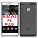 CUSTODIA GEL TPU SILICONE per HUAWEI P9 PLUS COLORE NERO TRASPARENTE