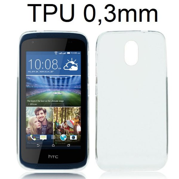 CUSTODIA GEL TPU SILICONE ULTRA SLIM 0,3mm TRASPARENTE per HTC DESIRE 326G DUAL SIM