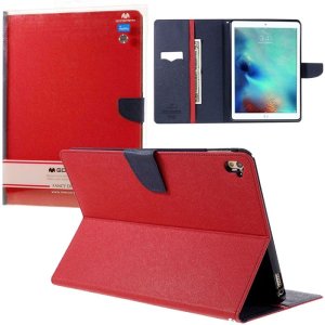 CUSTODIA BOOK ORIZZONTALE per APPLE IPAD PRO 9.7" POLLICI CON INTERNO IN TPU, STAND E PORTA CARTE ROSSO ALTA QUALITA' MERCURY