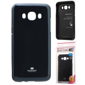 CUSTODIA GEL TPU SILICONE per SAMSUNG SM-J510 GALAXY J5 (2016) COLORE NERO LUCIDO CON GLITTER ALTA QUALITA' MERCURY BLISTER