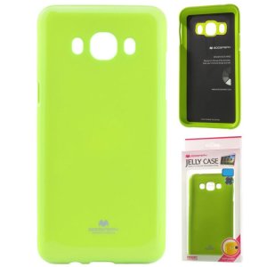 CUSTODIA GEL TPU SILICONE per SAMSUNG SM-J510 GALAXY J5 (2016) COLORE VERDE LUCIDO CON GLITTER ALTA QUALITA' MERCURY BLISTER