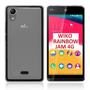 CUSTODIA GEL TPU SILICONE per WIKO RAINBOW JAM 4G COLORE BIANCO TRASPARENTE