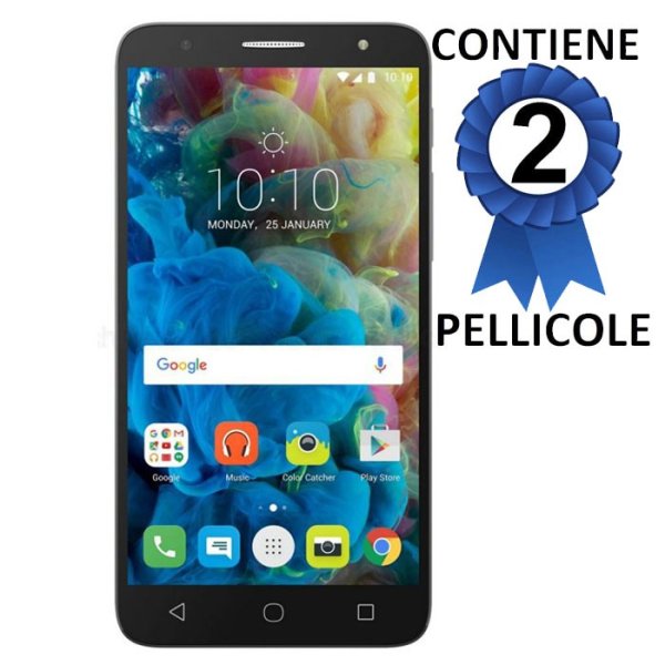 PELLICOLA PROTEGGI DISPLAY per ALCATEL ONE TOUCH POP 4 PLUS, 5056D- 5.5" POLLICI CONFEZIONE 2 PEZZI