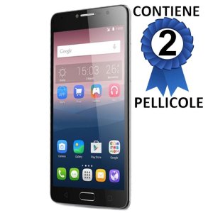 PELLICOLA PROTEGGI DISPLAY per ALCATEL ONE TOUCH POP 4S, 5095 - 5.5" POLLICI CONFEZIONE 2 PEZZI