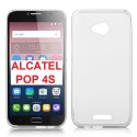 CUSTODIA GEL TPU SILICONE TRASPARENTE per ALCATEL ONE TOUCH POP 4S, 5095 - 5.5" POLLICI