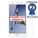 PELLICOLA PROTEGGI DISPLAY per HUAWEI Y6 II, HONOR 5A, HONOR HOLLY 3 CONFEZIONE 2 PEZZI