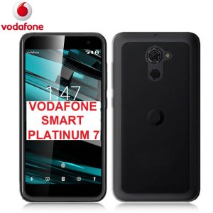 CUSTODIA GEL TPU SILICONE per VODAFONE SMART PLATINUM 7 COLORE NERO TRASPARENTE