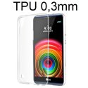 CUSTODIA GEL TPU SILICONE ULTRA SLIM TRASPARENTE 0,3mm per LG X POWER, K220