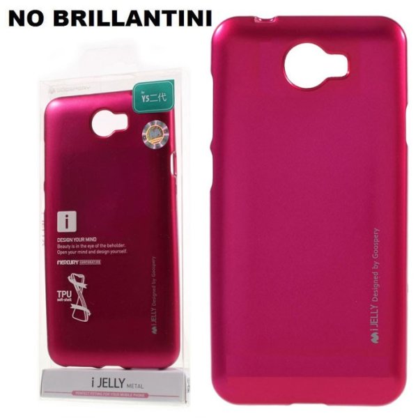 CUSTODIA GEL TPU SILICONE per HUAWEI Y5 II, Y6 II COMPACT COLORE FUCSIA ALTA QUALITA' MERCURY I-JELLY BLISTER (NO BRILLANTINI)