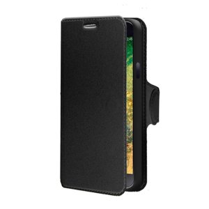 CUSTODIA FLIP ORIZZONTALE SIMILPELLE per SAMSUNG SM-C5000 GALAXY C5 CON INTERNO IN TPU, STAND E PORTA CARTE COLORE NERO