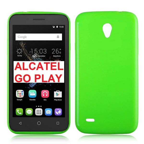 CUSTODIA GEL TPU SILICONE LUCIDA per ALCATEL ONE TOUCH GO PLAY, 7048X COLORE VERDE