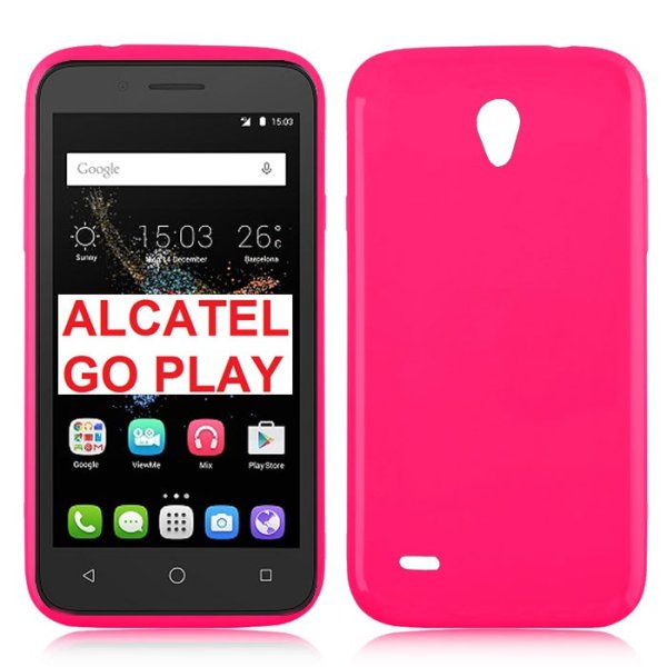 CUSTODIA GEL TPU SILICONE LUCIDA per ALCATEL ONE TOUCH GO PLAY, 7048X COLORE FUCSIA