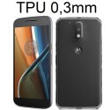 CUSTODIA GEL TPU SILICONE ULTRA SLIM 0,3mm TRASPARENTE per LENOVO MOTO G4 (4ª generazione) XT1622, MOTO G4 PLUS