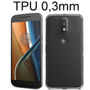 CUSTODIA GEL TPU SILICONE ULTRA SLIM 0,3mm TRASPARENTE per LENOVO MOTO G4 (4ª generazione) XT1622, MOTO G4 PLUS