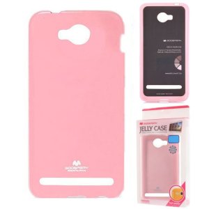 CUSTODIA per HUAWEI Y3 II, Y3 PRO, Y3 II PRO IN GEL TPU SILICONE COLORE ROSA LUCIDO CON GLITTER ALTA QUALITA' MERCURY BLISTER