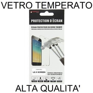 PELLICOLA PROTEGGI DISPLAY VETRO TEMPERATO 0,33mm per LG X SCREEN ALTA QUALITA' MOCCA BLISTER