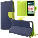 CUSTODIA FLIP ORIZZONTALE per APPLE IPHONE 7 PLUS, IPHONE 8 PLUS CON INTERNO IN TPU, STAND E TASCHE PORTA CARTE COLORE BLU