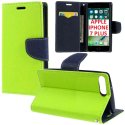 CUSTODIA FLIP ORIZZONTALE per APPLE IPHONE 7 PLUS, IPHONE 8 PLUS CON INTERNO IN TPU, STAND E TASCHE PORTA CARTE COLORE VERDE