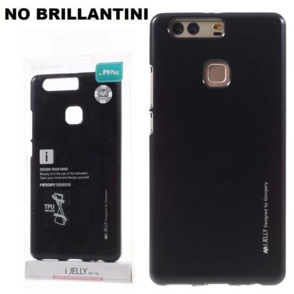 CUSTODIA GEL TPU SILICONE per HUAWEI P9 PLUS COLORE NERO ALTA QUALITA' MERCURY I-JELLY BLISTER (NO BRILLANTINI)