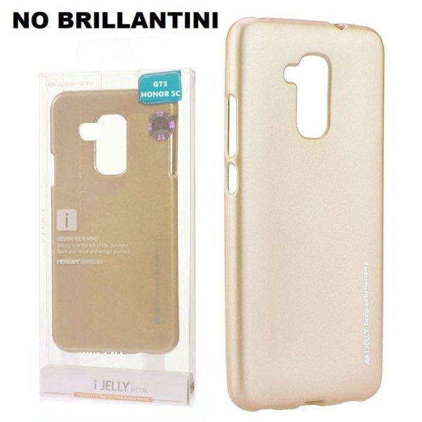 CUSTODIA GEL TPU SILICONE per HUAWEI GT3, HONOR 5C, HONOR 7 LITE ORO ALTA QUALITA' MERCURY I-JELLY BLISTER (NO BRILLANTINI)