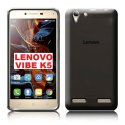 CUSTODIA GEL TPU SILICONE per LENOVO VIBE K5 (A6020a40), VIBE K5 PLUS (A6020a46) COLORE NERO TRASPARENTE