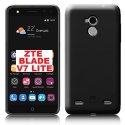 CUSTODIA GEL TPU SILICONE per ZTE BLADE V7 LITE COLORE NERO TRASPARENTE