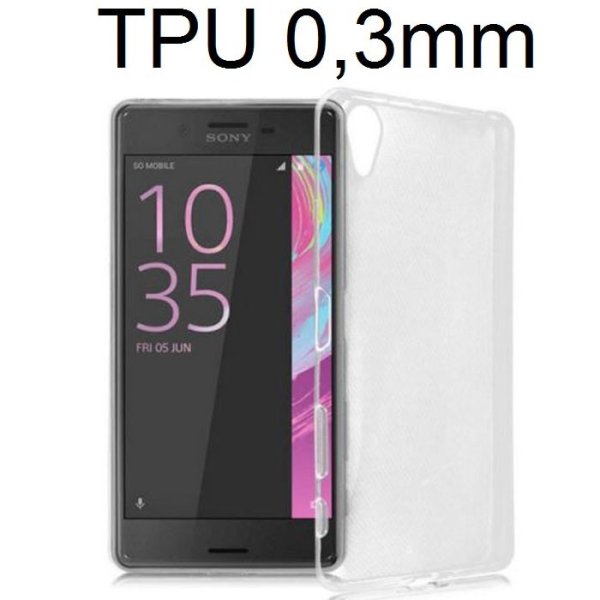 CUSTODIA GEL TPU SILICONE ULTRA SLIM 0,3mm TRASPARENTE per SONY XPERIA X PERFORMANCE F8131, X PERFORMANCE DUAL F8132