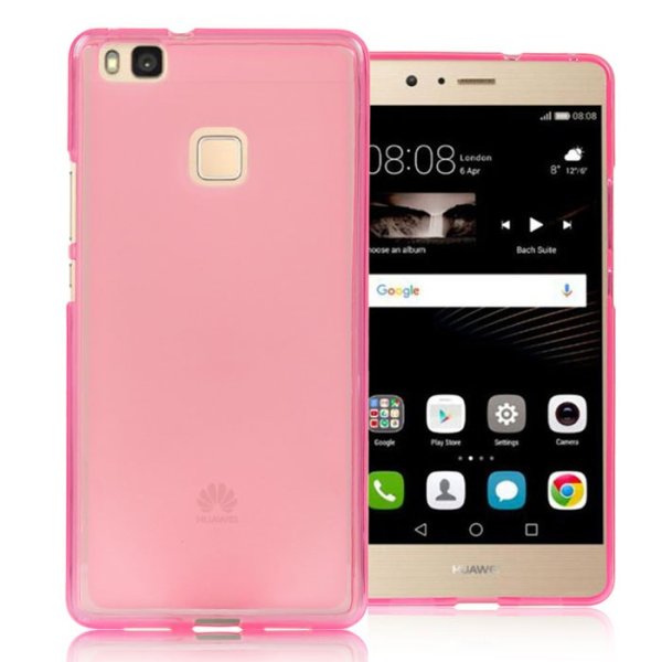 CUSTODIA per HUAWEI P9 LITE, G9 LITE IN GEL TPU SILICONE COLORE ROSA TRASPARENTE