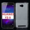 CUSTODIA per HUAWEI Y3 II, Y3 PRO, Y3 II PRO IN GEL TPU SILICONE COLORE BIANCO TRASPARENTE