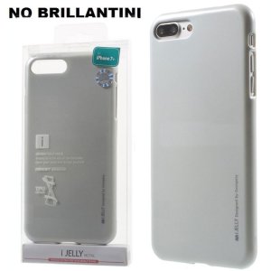 CUSTODIA GEL TPU SILICONE per APPLE IPHONE 7 PLUS, IPHONE 8 PLUS - COLORE GRIGIO ALTA QUALITA' MERCURY I-JELLY (NO BRILLANTINI)