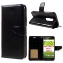 CUSTODIA FLIP ORIZZONTALE SIMILPELLE per MOTOROLA MOTO X PLAY CON CHIUSURA MAGNETICA E INTERNO IN TPU COLORE NERO