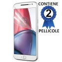 PELLICOLA PROTEGGI DISPLAY per LENOVO MOTO G4 PLUS (4ª generazione) CONFEZIONE 2 PEZZI