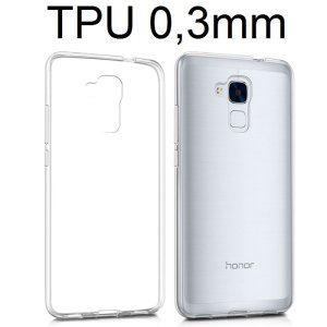 CUSTODIA GEL TPU SILICONE ULTRA SLIM 0,3mm TRASPARENTE per HUAWEI GT3, HONOR 5C, HONOR 7 LITE