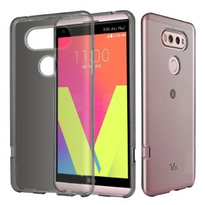 CUSTODIA per LG V20 IN GEL TPU SILICONE COLORE NERO TRASPARENTE