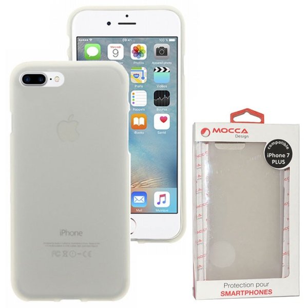 CUSTODIA GEL TPU SILICONE TRASPARENTE per APPLE IPHONE 7 PLUS, IPHONE 8 PLUS ALTA QUALITA' MOCCA BLISTER