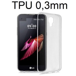 CUSTODIA GEL TPU SILICONE ULTRA SLIM 0,3mm TRASPARENTE per LG X SCREEN