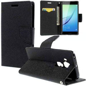 CUSTODIA FLIP ORIZZONTALE per HUAWEI NOVA PLUS, G9 PLUS CON INTERNO IN TPU SILICONE, STAND E CHIUSURA MAGNETICA COLORE NERO