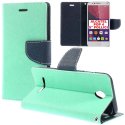 CUSTODIA FLIP ORIZZONTALE per ALCATEL ONE TOUCH POP 4 - 5" POLLICI CON INTERNO IN TPU, STAND E CHIUSURA MAGNETICA VERDE ACQUA