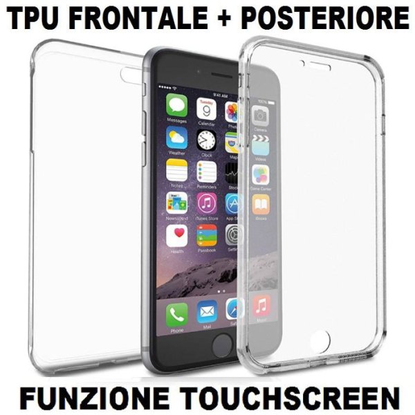 CUSTODIA per APPLE IPHONE 7 PLUS, IPHONE 8 PLUS IN GEL TPU SILICONE FRONTALE + POSTERIORE ULTRA SLIM 0,3mm TRASPARENTE