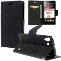 CUSTODIA FLIP ORIZZONTALE per LENOVO VIBE K5 (A6020a40), VIBE K5 PLUS (A6020a46) CON INTERNO IN TPU SILICONE E STAND COLORE NERO