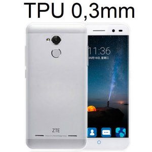 CUSTODIA GEL TPU SILICONE ULTRA SLIM 0,3mm TRASPARENTE per ZTE BLADE V7 LITE