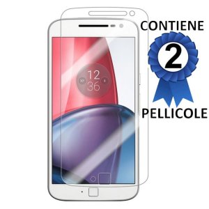 PELLICOLA PROTEGGI DISPLAY per LENOVO MOTOROLA MOTO G4, XT1622 - CONFEZIONE 2 PEZZI