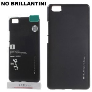 CUSTODIA GEL TPU SILICONE per HUAWEI ASCEND P8 COLORE NERO ALTA QUALITA' MERCURY I-JELLY BLISTER (NO BRILLANTINI)