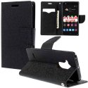 CUSTODIA FLIP ORIZZONTALE per ZTE BLADE V7 LITE CON INTERNO IN TPU, STAND, TASCHE PORTA CARTE E CHIUSURA MAGNETICA COLORE NERO