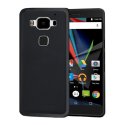 CUSTODIA GEL TPU SILICONE per ARCHOS DIAMOND 2 PLUS COLORE NERO TRASPARENTE