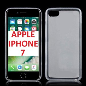 CUSTODIA GEL TPU SILICONE per APPLE IPHONE 7, IPHONE 8 COLORE BIANCO TRASPARENTE