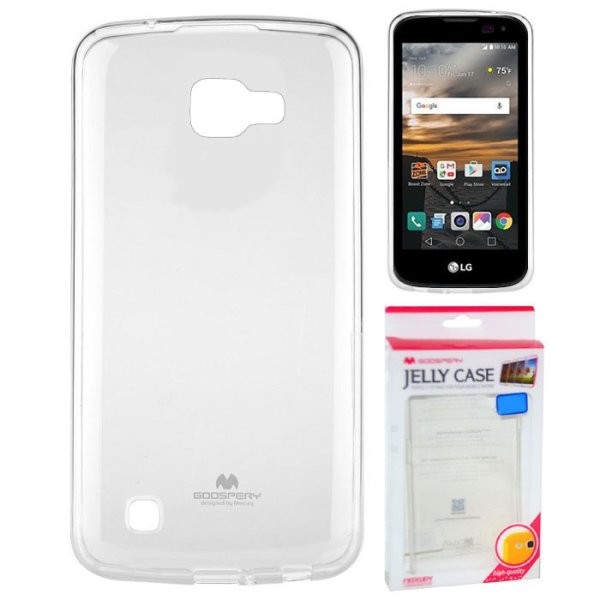 CUSTODIA GEL TPU SILICONE TRASPARENTE per LG K3 (LS450) - ATTENZIONE! NO K3 (K100) ALTA QUALITA' MERCURY BLISTER