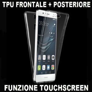 CUSTODIA per HUAWEI P9 IN GEL TPU SILICONE FRONTALE + POSTERIORE ULTRA SLIM 0,3mm TRASPARENTE