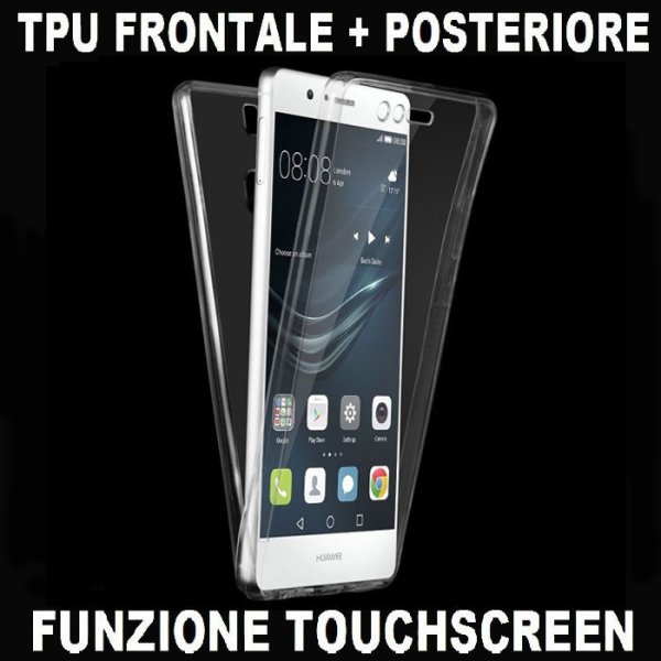 CUSTODIA per HUAWEI P9 IN GEL TPU SILICONE FRONTALE + POSTERIORE ULTRA SLIM 0,3mm TRASPARENTE